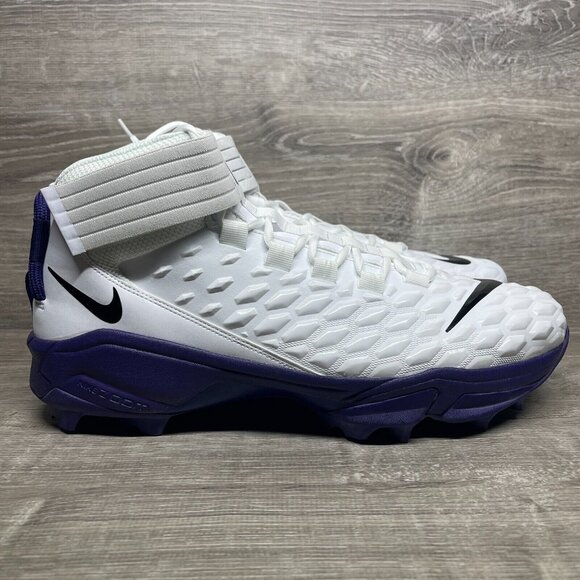 Nike Force Savage Pro 2 Shark Mens SZ 16 White Purple Football Cleats BV5448-103 - Picture 8 of 11